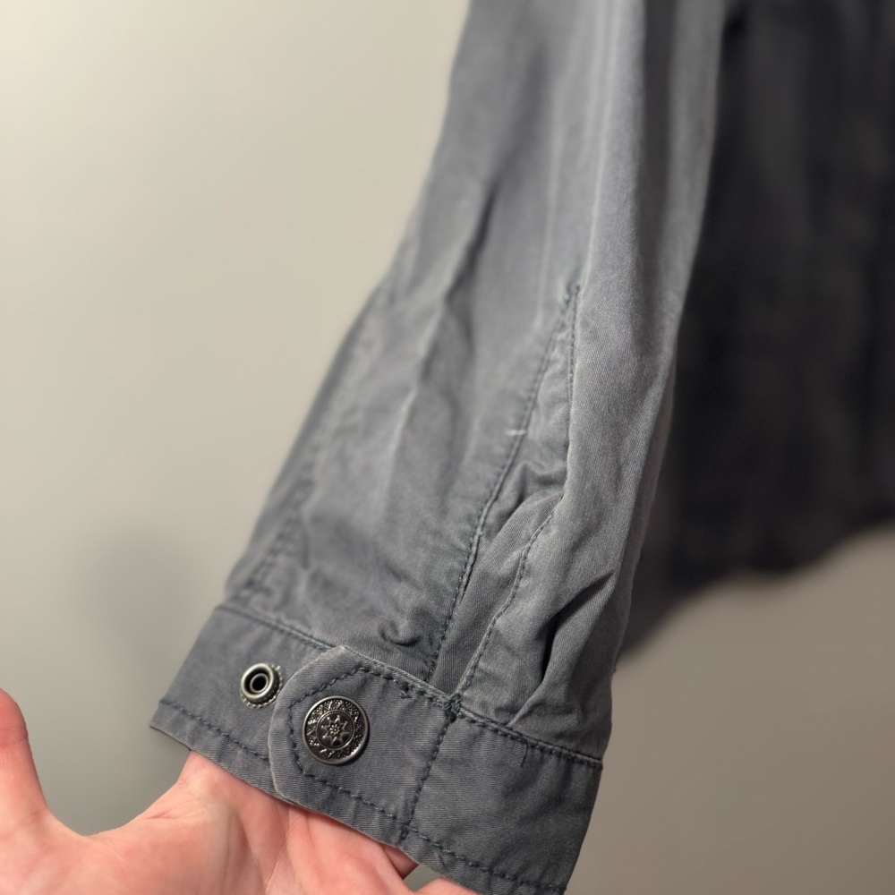 Old Navy Utility Field Jacket Women’s XXL – Gray 100% Cotton Cargo Pockets - Picture 6 of 8